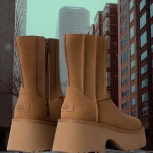 NEW! UGG Classic New Heights boots with double stitching. Size 10